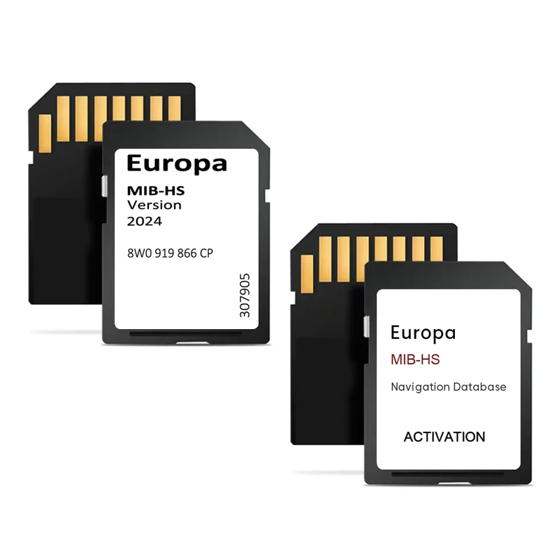 

2024 Version Europe UK Maps Sat Nav for Audi A S RS Q SQ RSQ Car 2015-2020 Navigation MIB-HS System GPS SD Card 8W0919866CP
