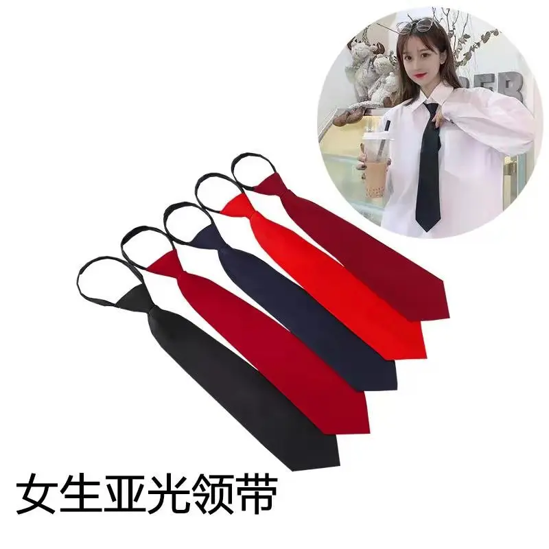 Rood Zwart Clip On Tie Security Ties Mannen Vrouwen Portier Steward Matte Zwarte Stropdas Zwart Funeral Tie Kleding Accessoires