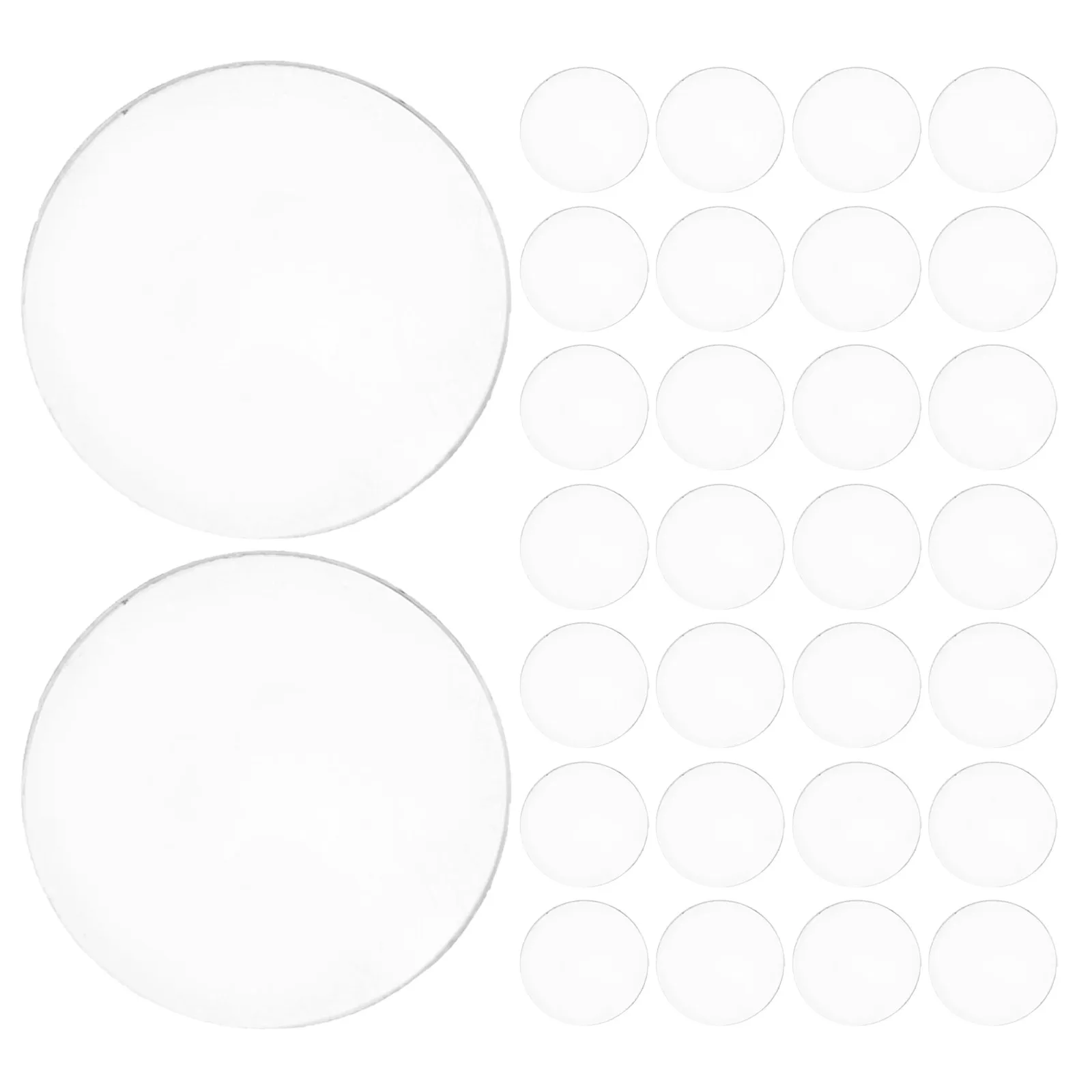 50Pcs Round Mr16 Gu10 Spotlight Glass Cover Transparent Heat Resistant Flat Lens Replacement Ceiling Downlight