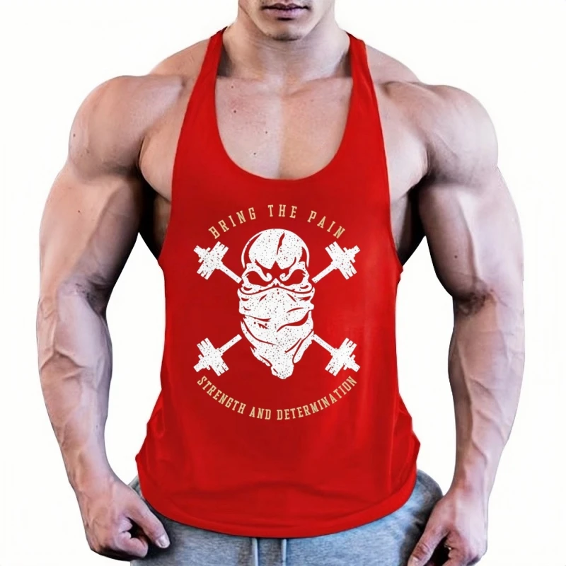 جديد كمال الاجسام رياضي تانك القمم الرجال القطن أكمام Y-الظهر سترة التركيز صالات رياضية التدريب بناء العضلات تجريب الملابس الداخلية #3