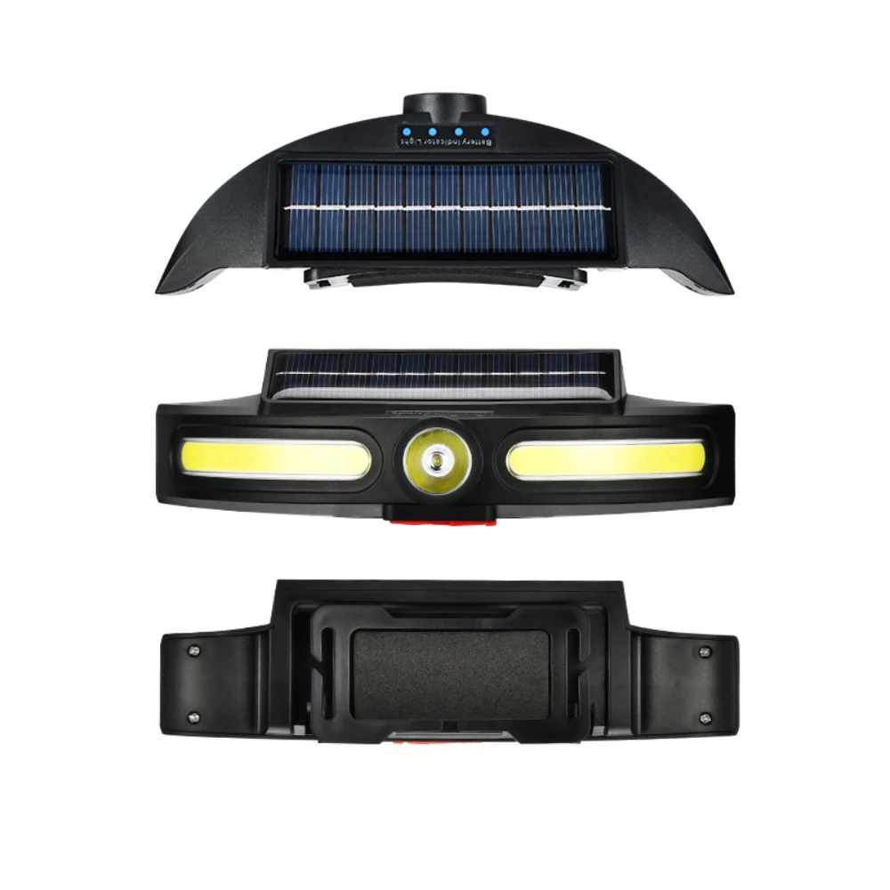 Solar LED Headlamps Dual Light Source Power Display Rechargeable Waterproof Outdoor Lighting Searchlight Headlight Flashlight