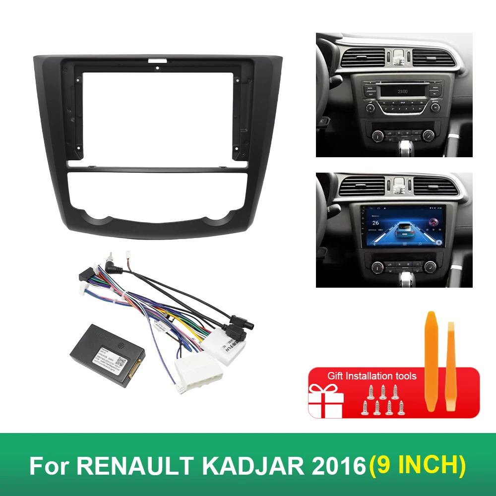 

9 Inch 22.86cm for RENAULT KADJAR 2016 Car Radio Android Host Speaker Decoder Fascia Audio Multimedia Fasica Frame Radio Panel