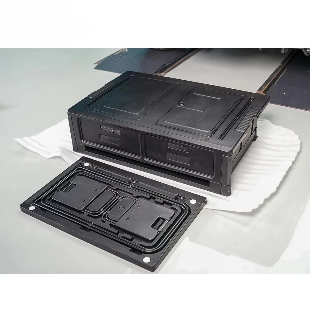G Class W465 W463A W463 Trunk Storage Box G63 G500 G350D G450D Interior Rear Trunk Organizer Box with Foldable Table Seat Kit