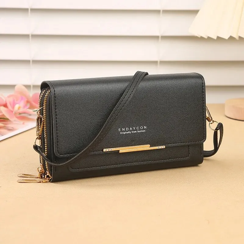 New Women Wallet Korean Style Large Capacity Multi-Functional Shoulder Bag Mid-Length Clutch Coin Purse