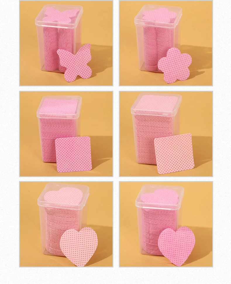 200pcs Cleaner Pads Lash Extension Wipes Paper Cotton Eyelash Glue Remover Wipe Mouth Of The Glue Bottle Prevent Clogging Glue