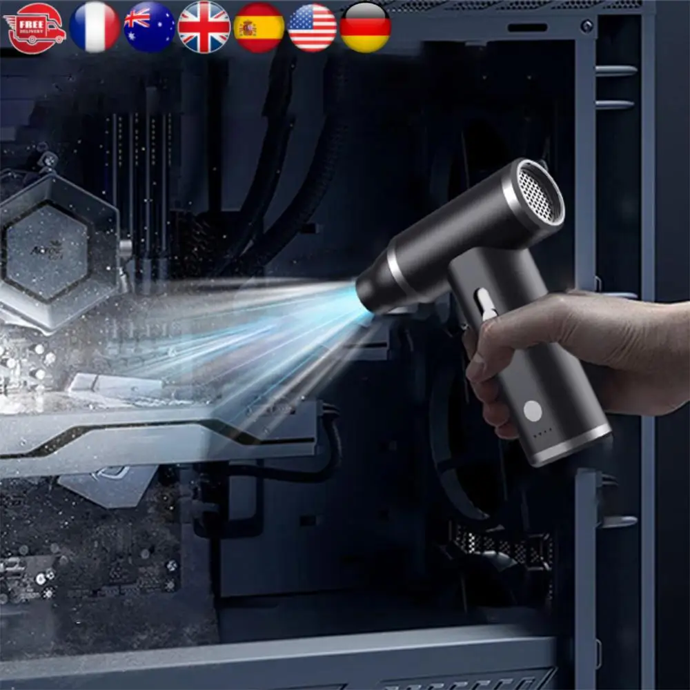 Peniup Udara Tanpa Kabel 110000PRM dengan Motor Brushless, Peniup Udara Listrik 2000mAh untuk Pembersihan Perangkat Elektronik