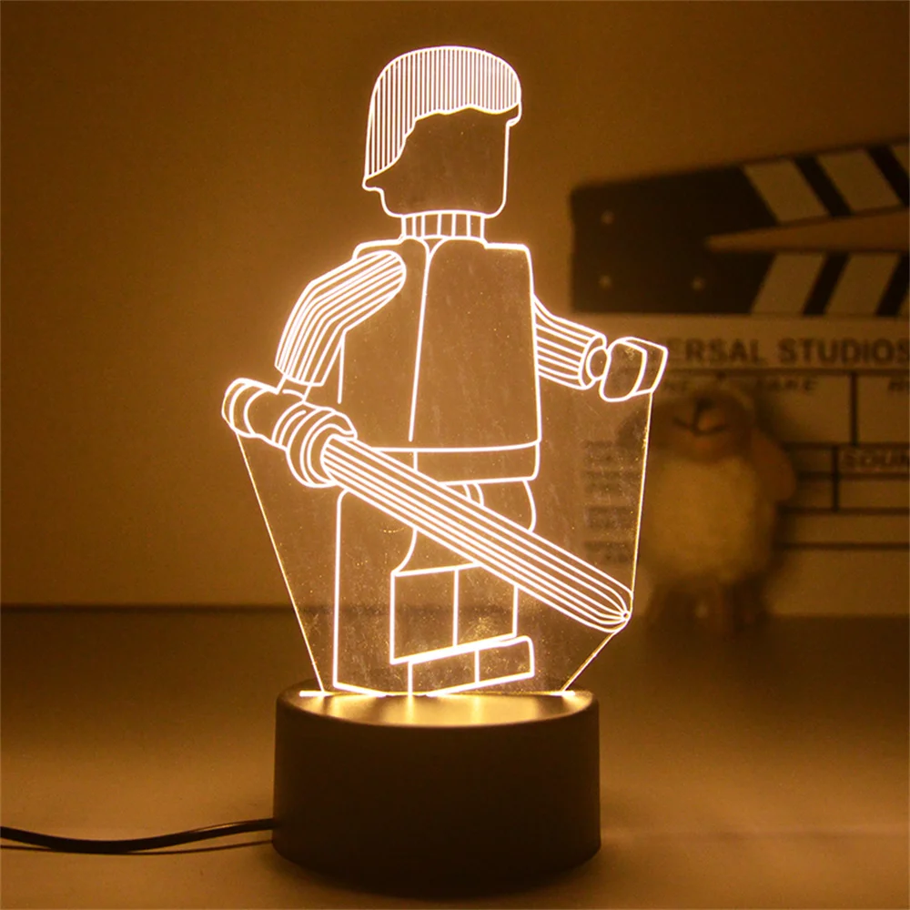 Imagem -03 - Acrílico Led Night Light Seta Forma Mudando a Cor Nightlight 3d Game Series Lâmpadas Decoração do Quarto Kids Gift