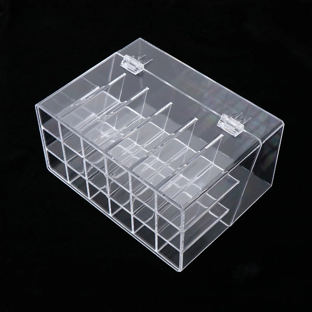 

1pc Lipstick Storage Box Transparent Organizer Display Case For Makeup Counter Desktop Collection Holder