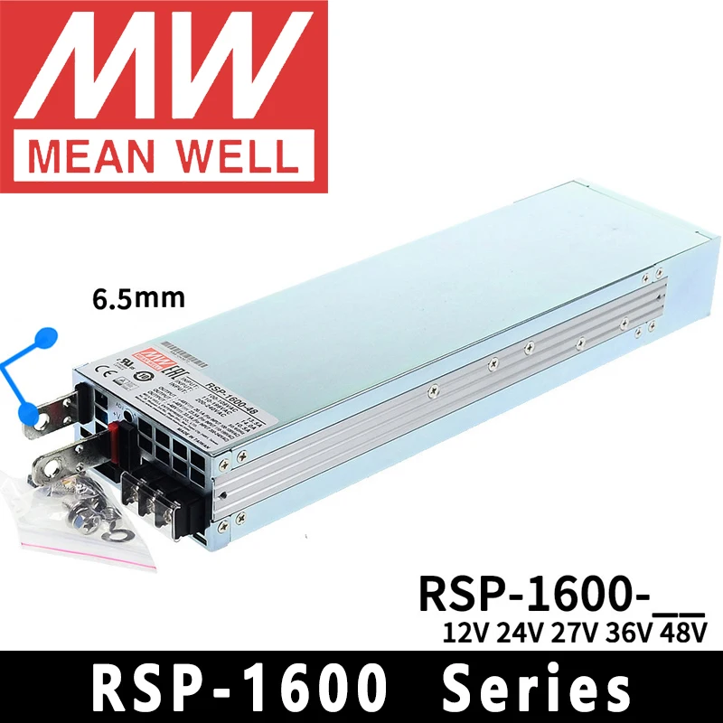 Mean Well RSP-1600-12/24/27/36/48 meanwell 1600W 1U Single Output PFC Function Built-in current sharing Power Supply