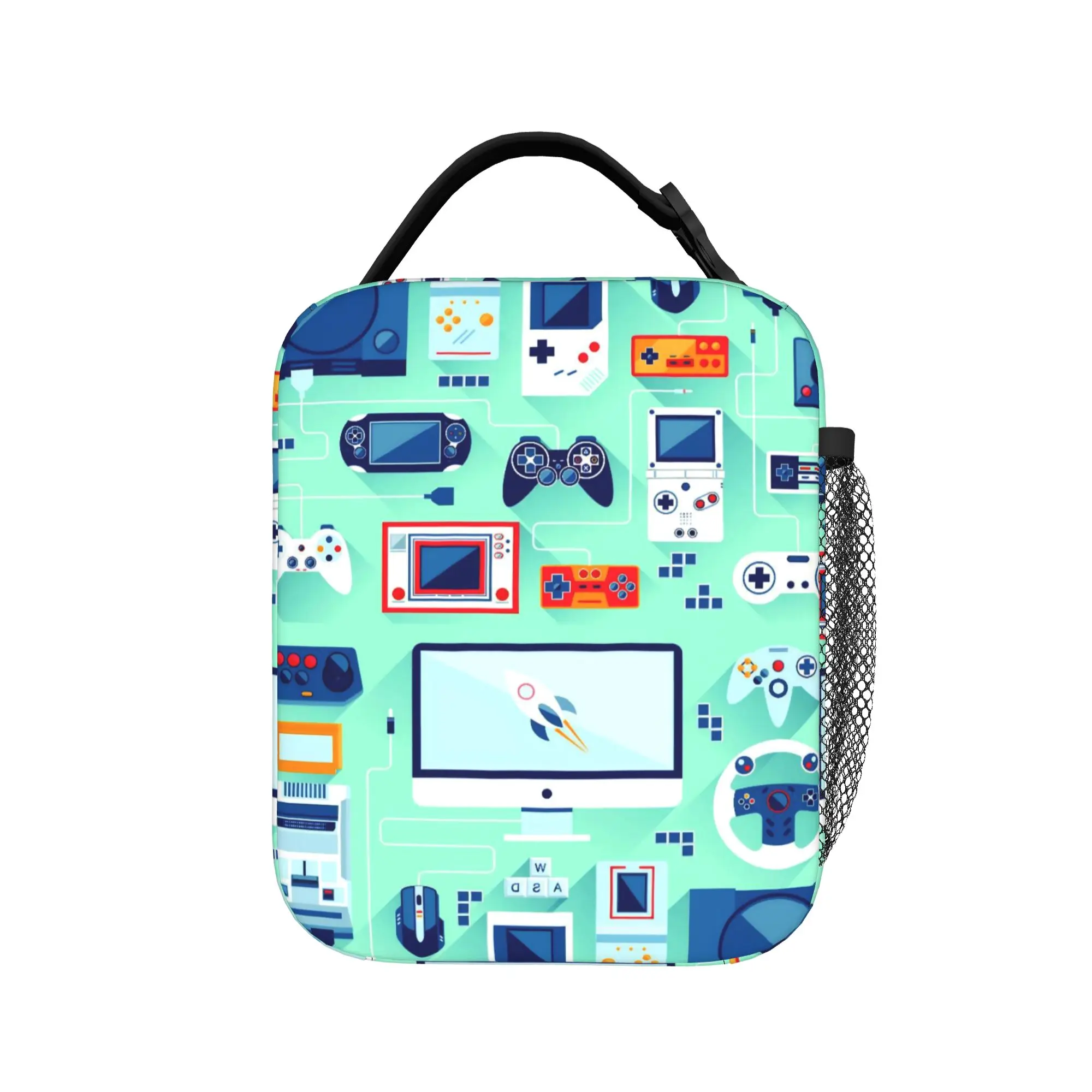 Games Console Handheld Thermal Insulated Lunch Bags for Travel  Portable Bento Box Thermal Cooler Food Box