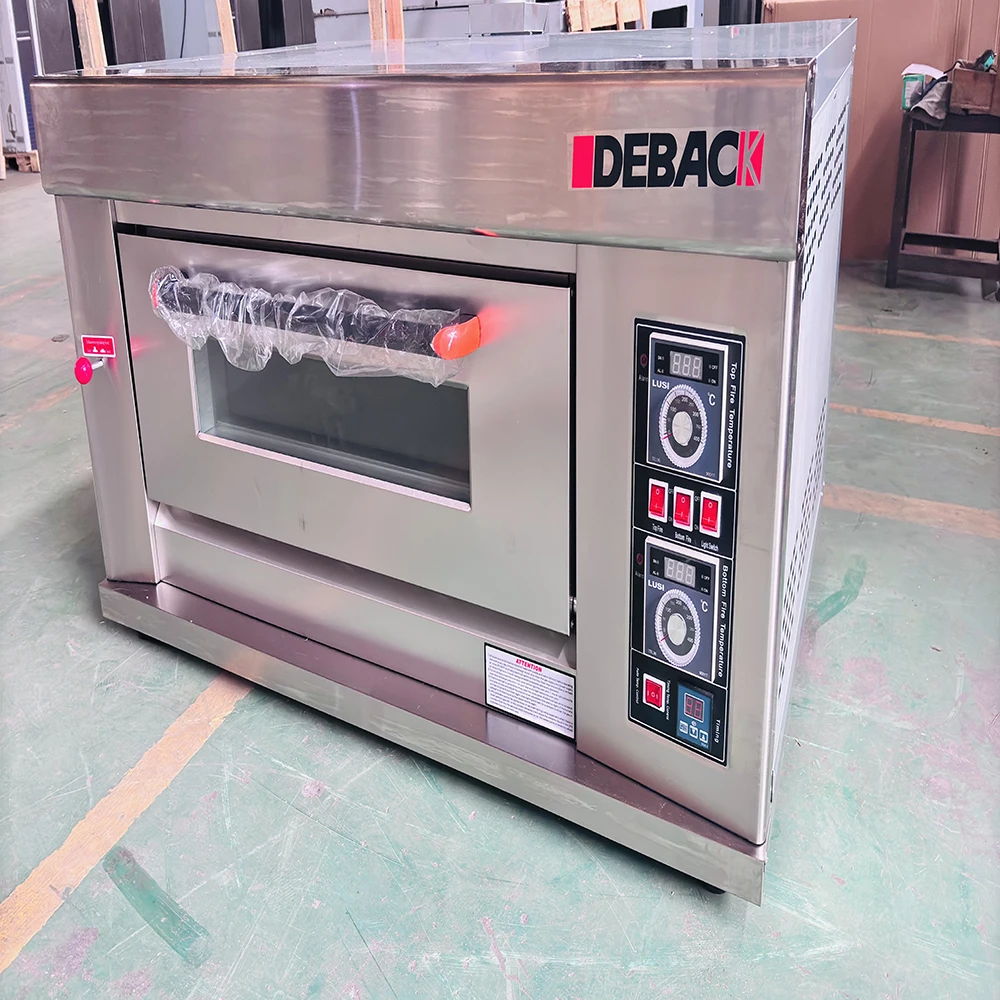 220V Manual Control Stainless Steel High Productivity Portable Electric Deck Oven LED Display Timer for Restaurant Use