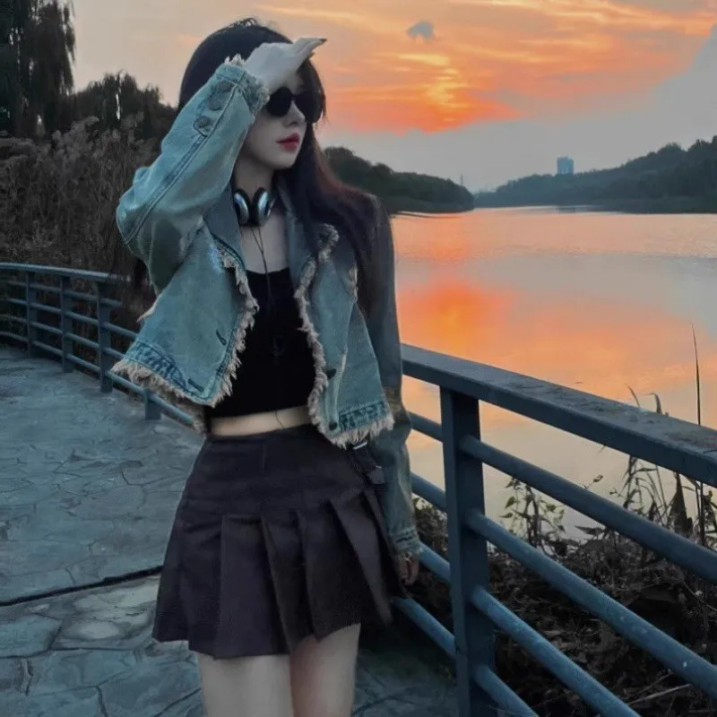 

Джинсовые пальто женские длинные летние легкие лоскутные минималистичные вязаные верхняя одежда с воздушными шарами и рукавами три четверти с поясом шикарные