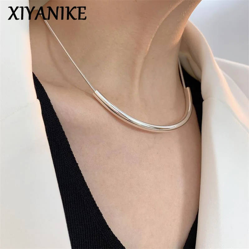 

XIYANIKE Elbow Pendant Necklace For Women Girl Snake Clavicle Chain Choker New Fashion Trendy Jewelry Gift Party Wedding