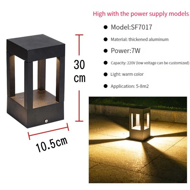 Modern LED Landscapes Lamp Outdoor Waterproof Ip65 Decoration Yard Pathway Villa Garden Lawn Lights 7W/12W AC110-220V Lighting