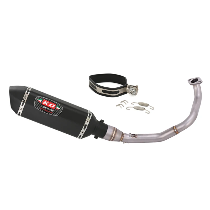 Slip On For Honda NAVi 110 2017-2025 Motorcycle Exhaust System Escape Front Link Pipe Black Muffler Stainless Steel Header 51MM