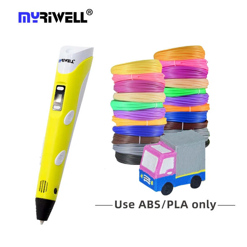 

Myriwell LED screen1.75mm ABS/PLA filament 3D Printer Pen New 3D Drawing Printing Pen creative best gift pens for kids