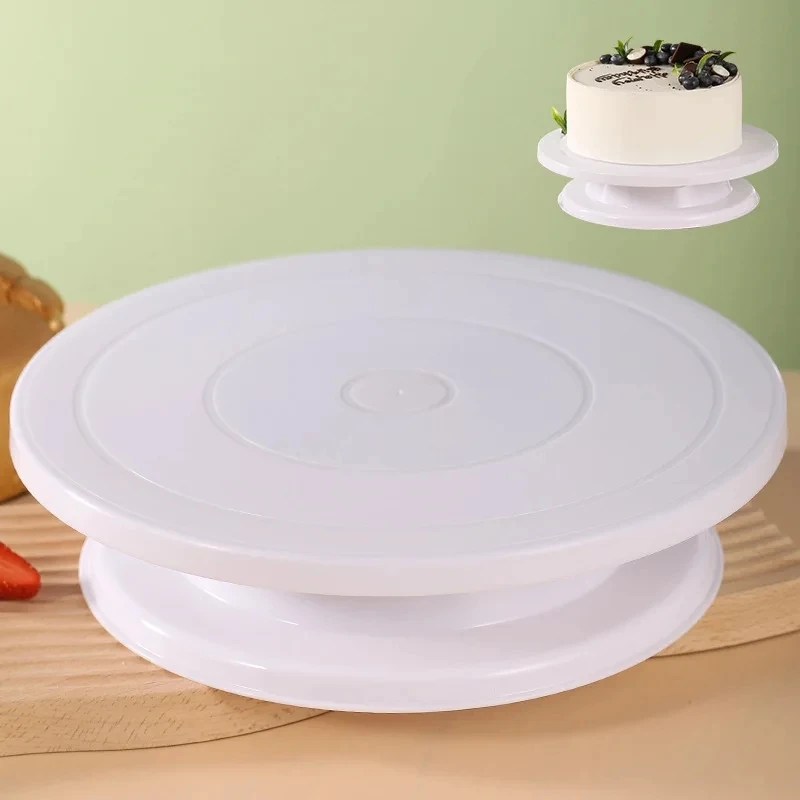 New 11inch Plastic Cake Turntable Rotating Cake Plastic Dough Pastry Decorating Cream Stand Rotary Table DIY Pan Baking Tool