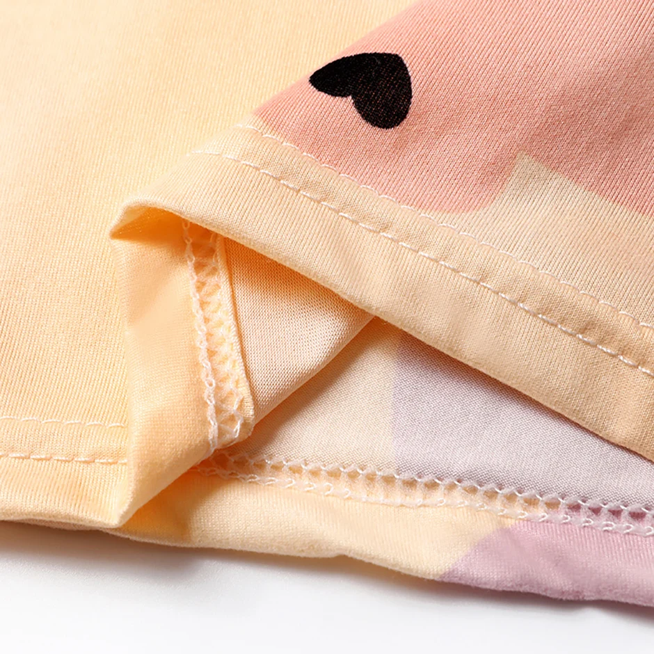 2-tlg. Kinder Sommer Mode Druck Hause Kleidung Anzug Junge Bequeme Joker Dinosaurier Kurzen ärmeln Mädchen Süße Rosa shorts Anzug – Detail 17