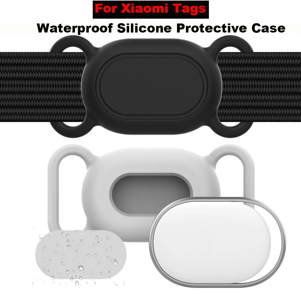 

For Xiaomi Tags Waterproof Anti-Lost Pet Collar Silicone Case Tracking Protector Holder For Pets Locator Protective Cover