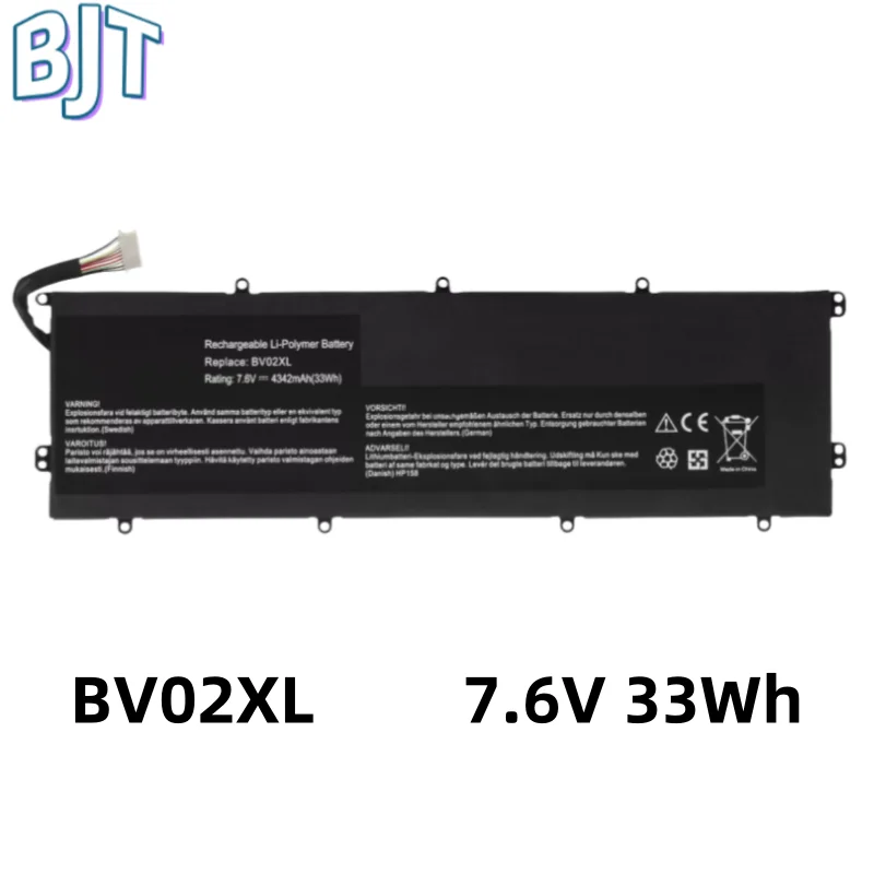 

New 7.6V 33Wh BV02XL Laptop Battery For HP Envy X2 Detachable 13 Series 13-J050NA 13-J012DX 13-J000NG HSTNN-IB6Q 775624-1C1