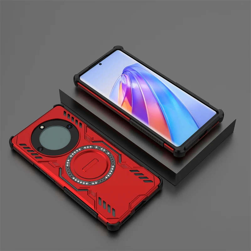 حافظة هاتف لهاتف Honor X9A حافظة لهاتف Honor X9A غطاء شحن لاسلكي ممتص مغناطيسي مقاوم للصدمات لهاتف Honor X9A مقاس 6.67 بوصة