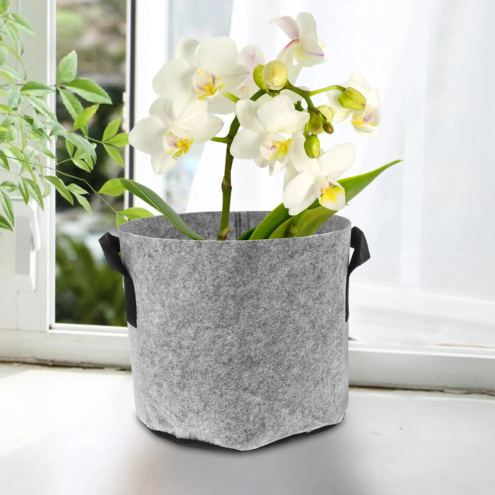 

5pcs 3Gallon Thickened Felt Planting Bags DoubleH for Vegetables Fruits Garden Growing Box Outdoor Pots Nursery Planter