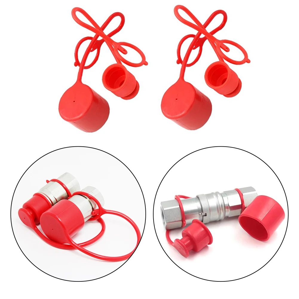 2 Sets Flat For Hydraulic Coupler Hydraulic Quick Connector 1/2
