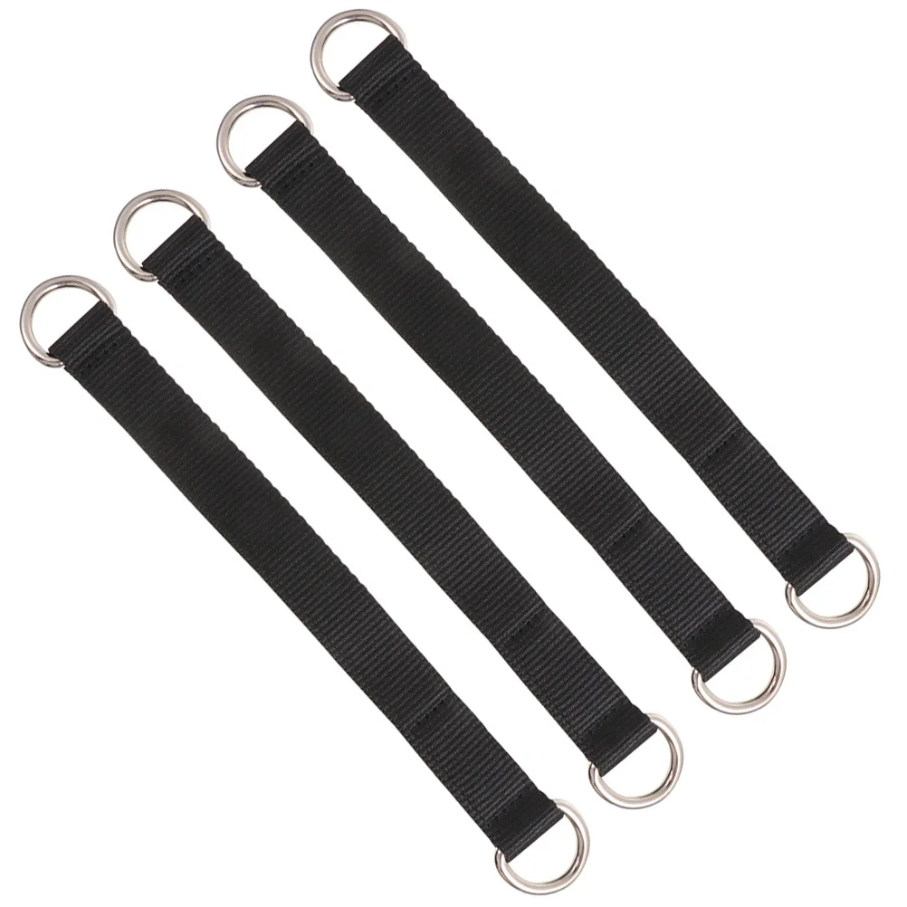 4 قطع من أحزمة اللياقة البدنية المعلقة خفيفة الوزن ومتينة حزام حلقة الجمباز لتدريب عضلات الساعد وحزام المساعدة