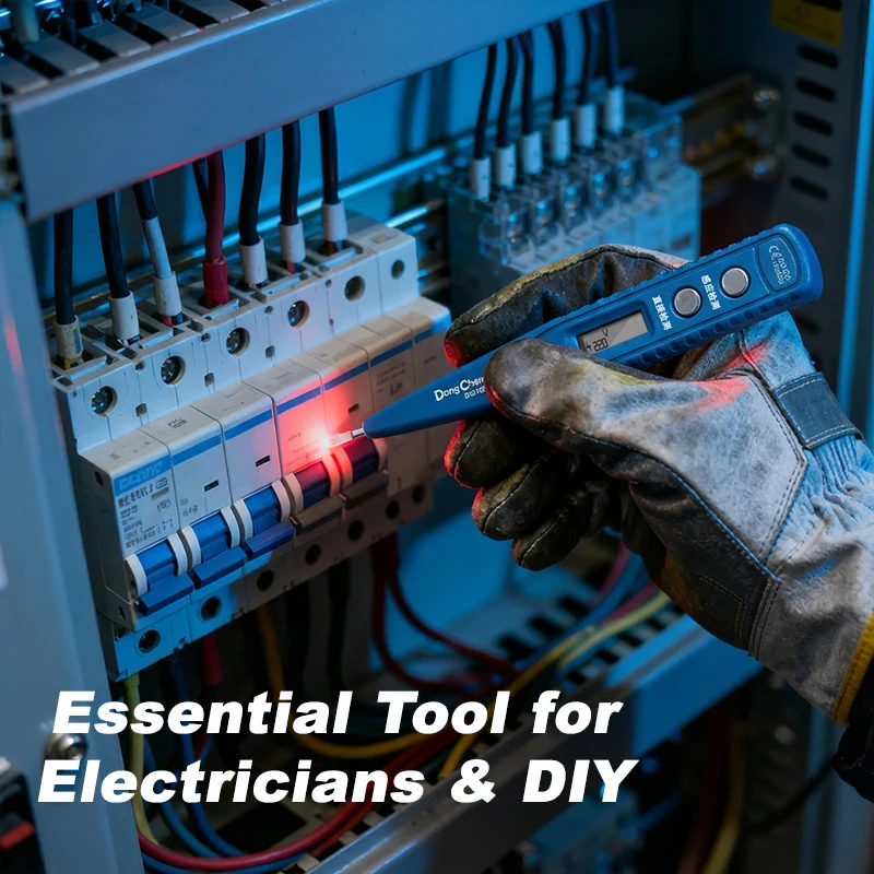 متعددة الوظائف كهربائي اختبار مفك التيار المتناوب/تيار مستمر التعريفي اقلام الفحص جهاز قياس الجهد الكهربائي 12-220 فولت LCD شاشة عرض ديجيتال #2