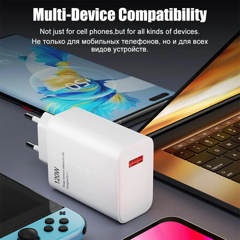 Original Charger Turbo Fast Charge 120W EU/US Hypercharge Adapter For Xiaomi Redmi Note 11 12 13 Pro Plus 5G Mi 14 13 13T Cable