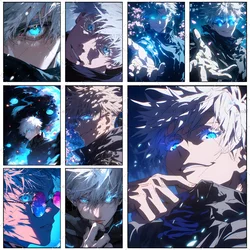 1PC Anime Character Gojo Poster Self-adhesive Art Waterproof Paper Sticker Coffee House Bar Room Wall Decor