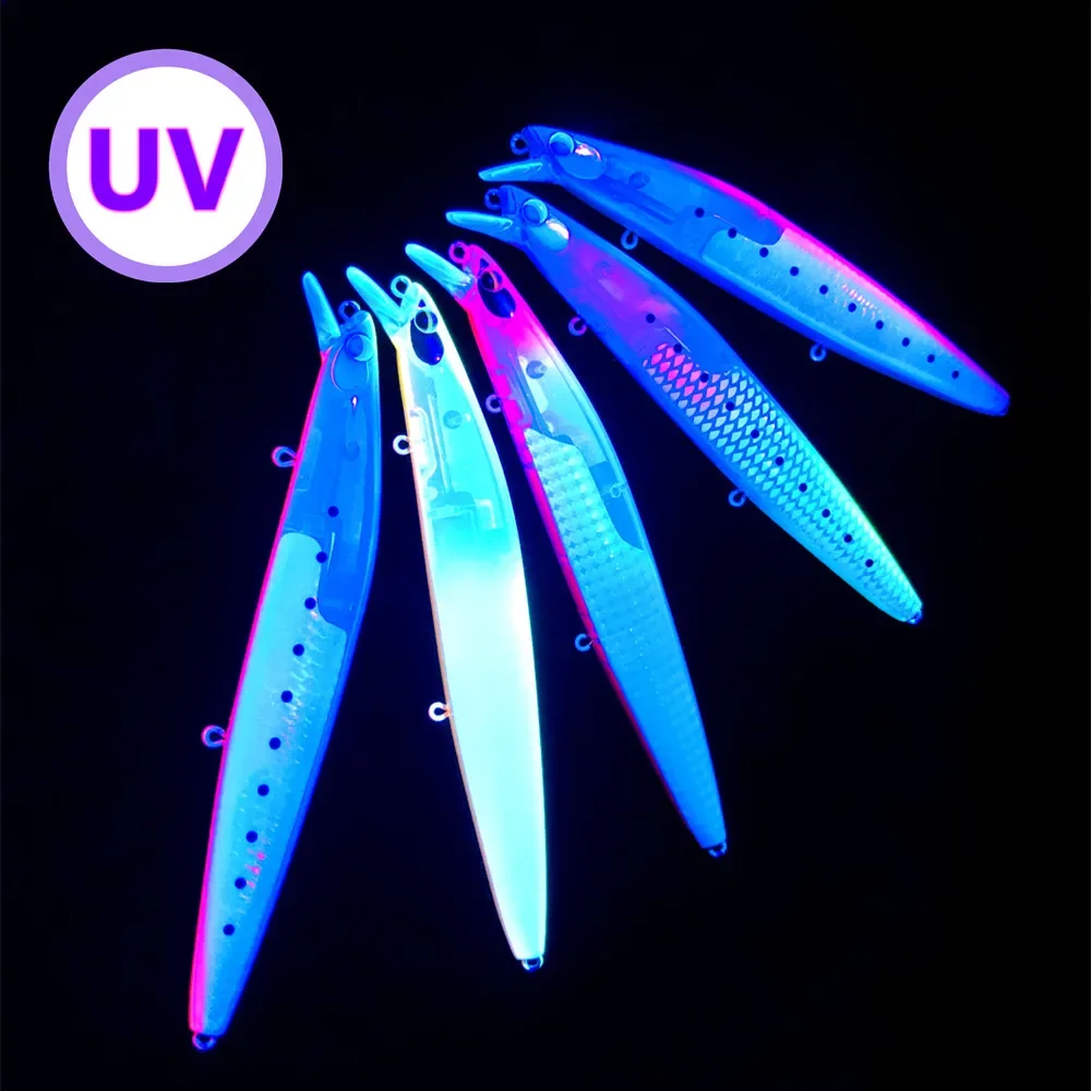 GREENSPIDER New UV Flash Blade 145mm/27g Floating Minnow Long Casting Hard Bait Wobbler Fishing Lure Sea Bass Lure