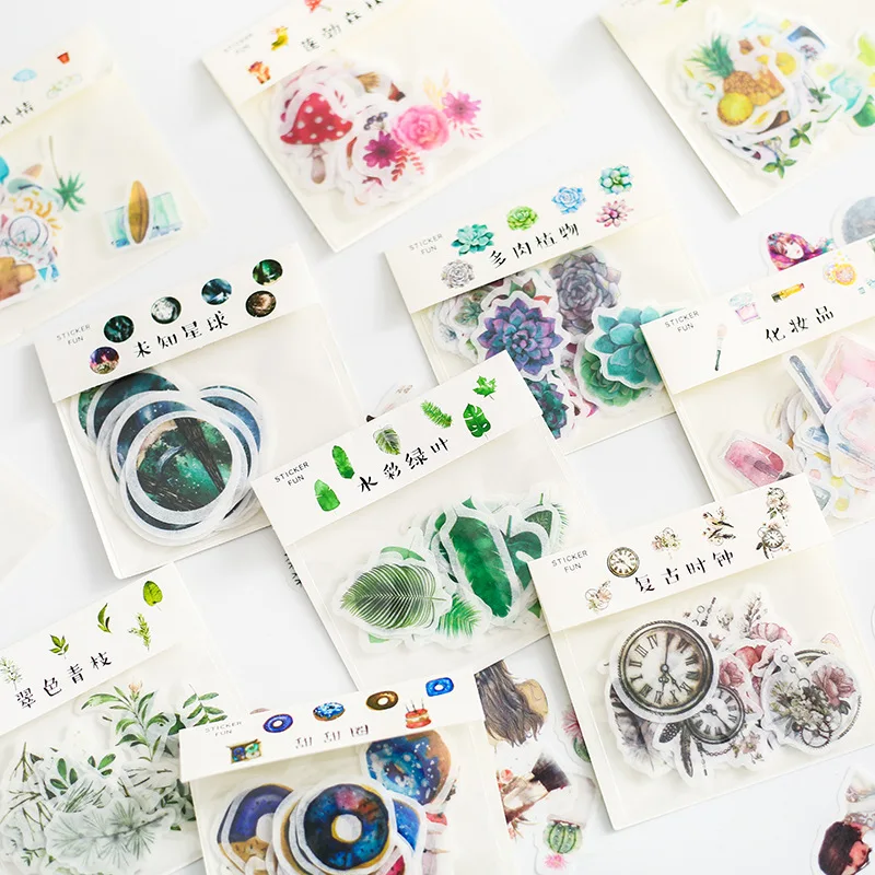 1 Pack Cute Cartoon Stationery Stickers Decorative and Paper Stickers Scrapbooking Pegatinas Student Kawaii Planner Papelaria