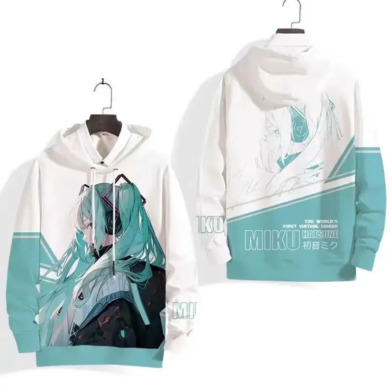 سترة هاتسون ميكو الجديدة للخريف برقبة دائرية للرجال والنساء مع نفس معطف محيطي أنيمي ميكو مطبوع بأكمام طويلة #2