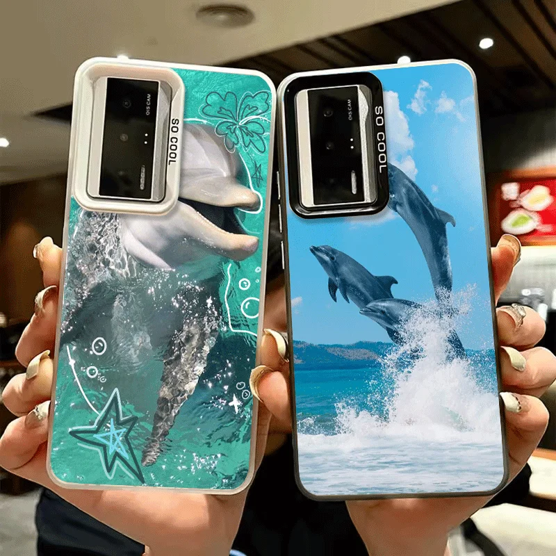 Ocean Cute Dolphin Soft Phone Case for Xiaomi Redmi 15C 15 14C 13C 12C Poco X5 X6 X7 Pro X3 F8 F7 Ultra M8 13 12 Cover Back Shel