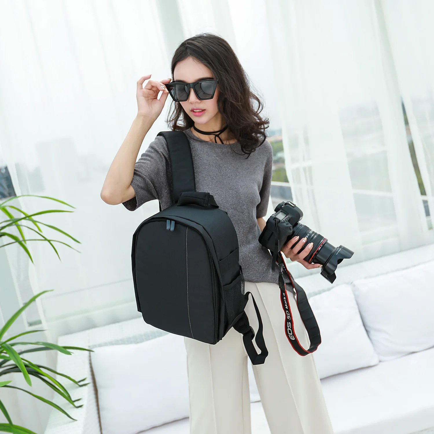 カメラバックパック-新型小型プロ用アウトドア写真撮影バックパック-耐摩耗性カメラバッグ-防水バッグ-dslrデジタル