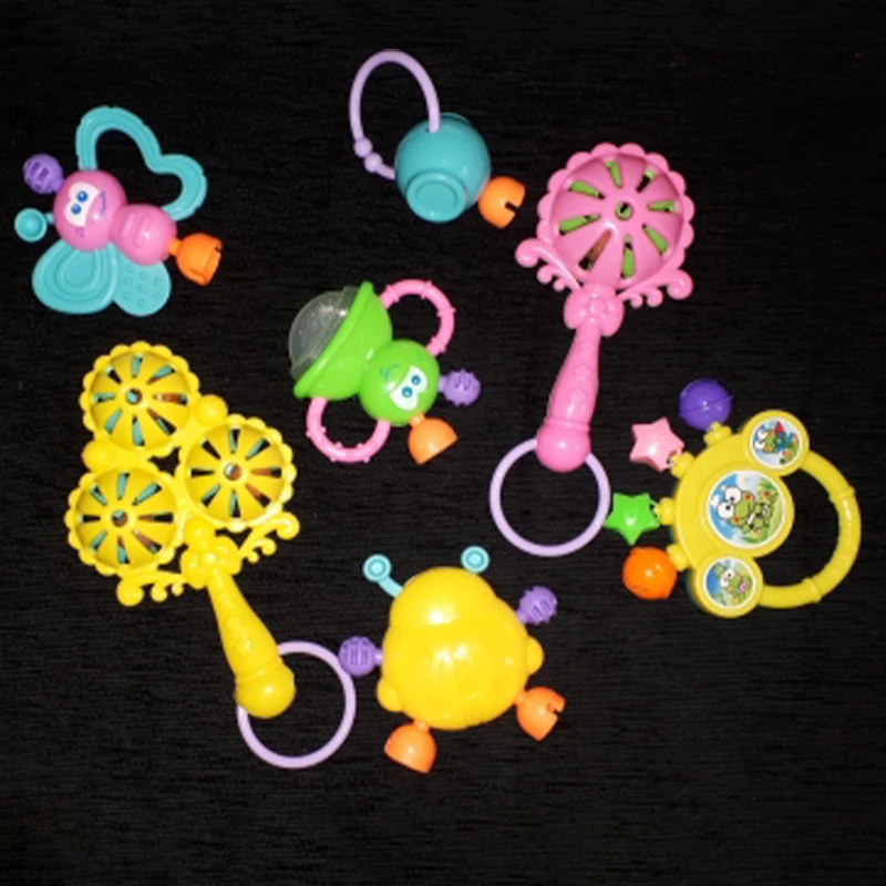 7Pcs Infant Baby Toys Rattles Newborn Baby Hand Bell Developmental ABS Baby Toys 0-12 Months