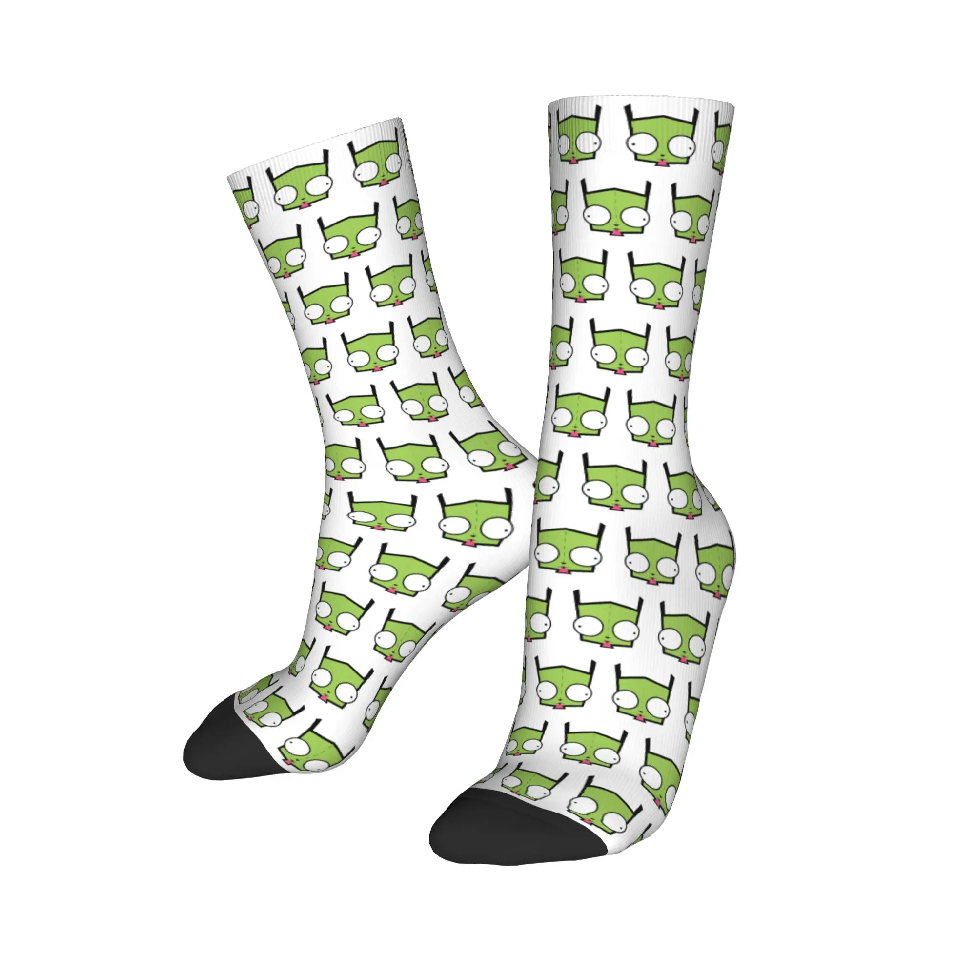 Retro Invader Zim Gir Soccer Socks  Polyester Long Socks for Unisex Sweat Absorbing