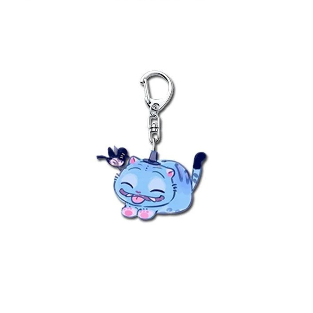 5PCS Creative Cartoon Backpack Key Ring Acrylic Key Chain Cute Tiger Keyring Key chain Accessories  Gifts