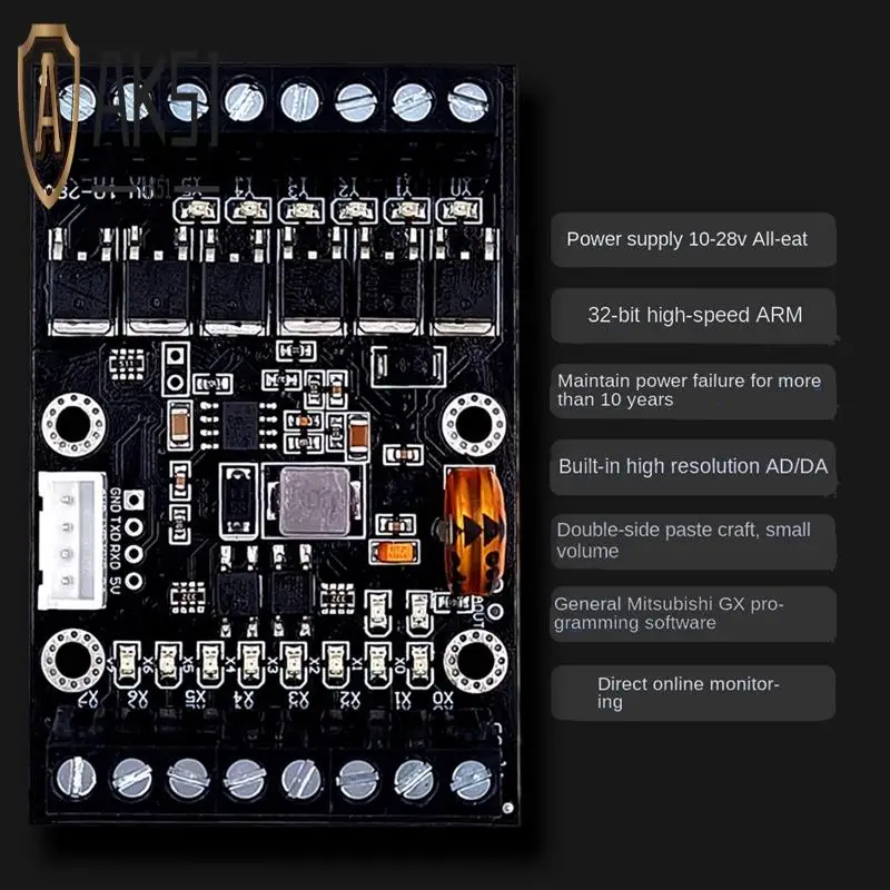 

AK51-FX1N-14MT PLC Industrial Control Board Spare Parts Case PLC Module Analog Input / Output With Guide Rail Delay Relay Module