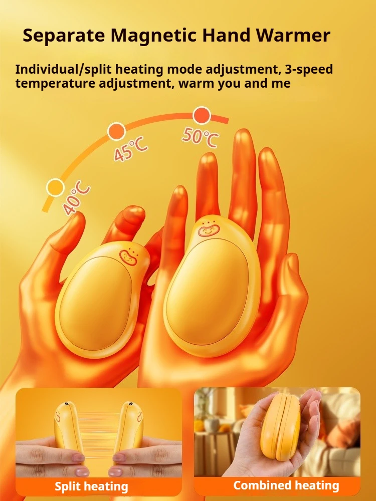 Eary 2000mAh * 2 قابلة للشحن تدفئة اليد المغناطيسي 3-إعدادات المانجو على شكل سخان كهربائي الشتاء هدايا عيد الميلاد لصديق النساء #2
