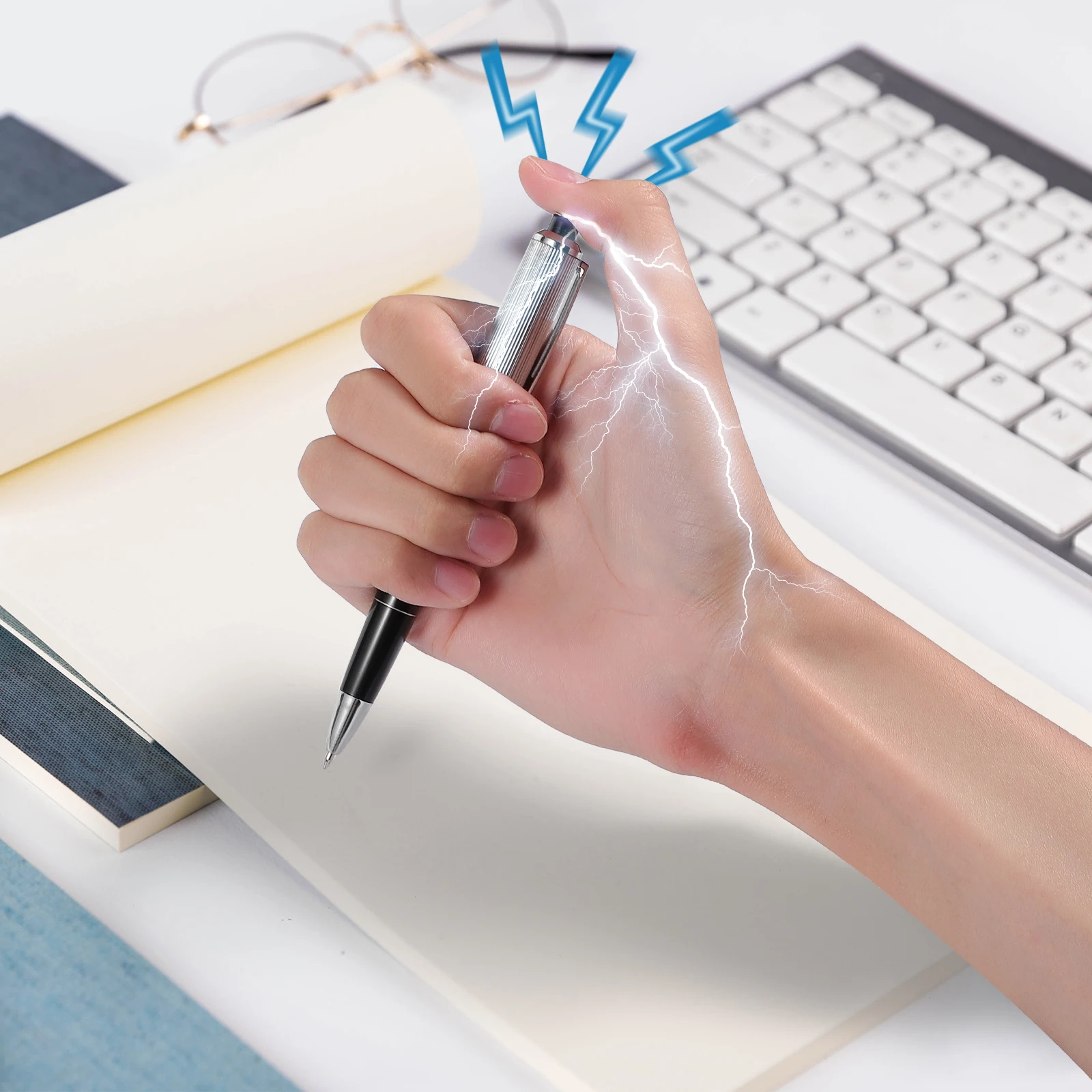 1pc elektrische schockierende Stift Spielzeug beschreibbare elektrische Ball Schock Stift Utility Gadget Gag Witz lustige Streich Trick Neuheit Geschenke