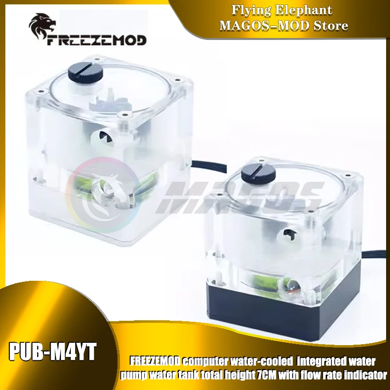 FREEZEMOD Mute DDC Pump With Flow Indicator Multicolor Water Cooler,For PC Water Cooling 12V 4PIN 5V 3PIN PU-FS6M-P