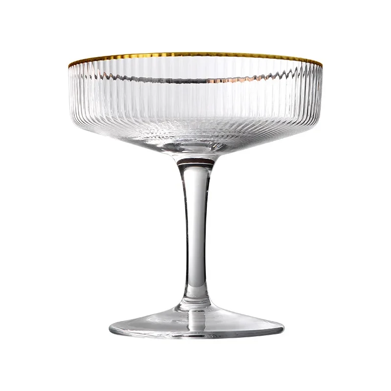 Glass Vertical Ice Cream Dessert Glass Crystal Glass Tall Cocktail Glass Platter Martini Tall Glass Bar Gift