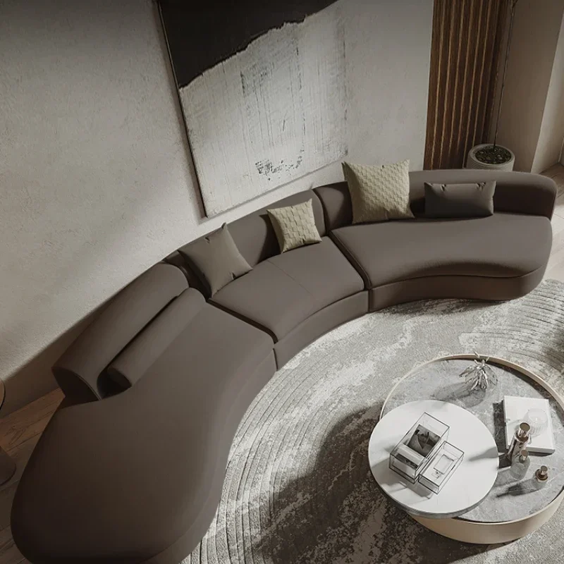 Fabric Sofa Living Room Home Simple Modern Different Curved Sofa