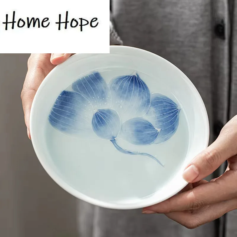 theiere-en-porcelaine-blanche-faite-a-la-main-portant-graver-lotus-plateau-a-the-en-ceramique-plateau-a-fruits-support-de-pot-domestique-support-de-ceremonie-du-the