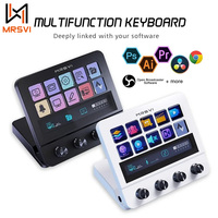 MRSVI N4 Stream Dock With Knob Mirabox StreamDeck LCD Button Live Content Creation Controller Mini Keypad Custom Stream Deck