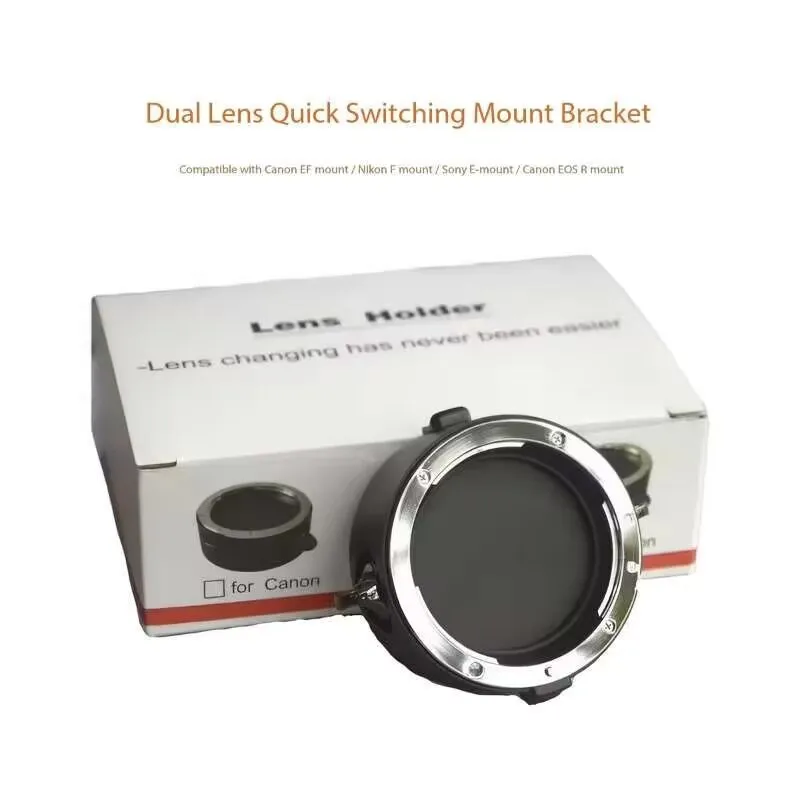 JINTU Stand-by Helper Lens Flipper Double Dual Lens Holder Fast Changing Tools for Canon Nikon Sony NEX A7 A7R DSLR Lens