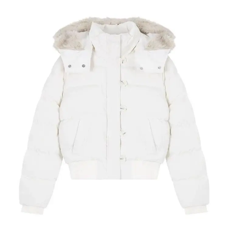 Abrigo con capucha elegante de piel sintética para mujer, abrigo Harajuku con botones y bolsillos con cremallera, prendas de vestir Y2k, Sudadera con capucha informal de manga larga lisa