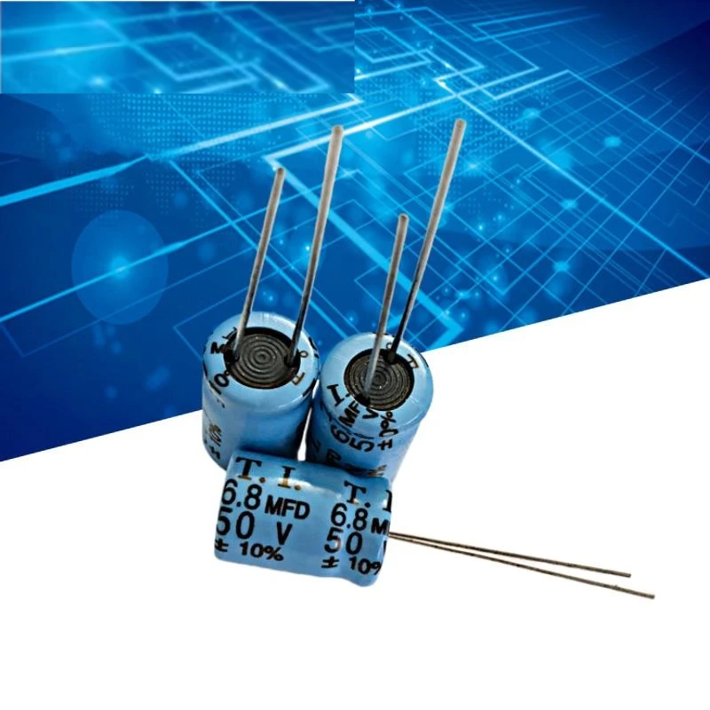 10PCS 6.8uf audio frequency dividing capacitor non-polar capacitor 50v 6.8uf 10X16mm